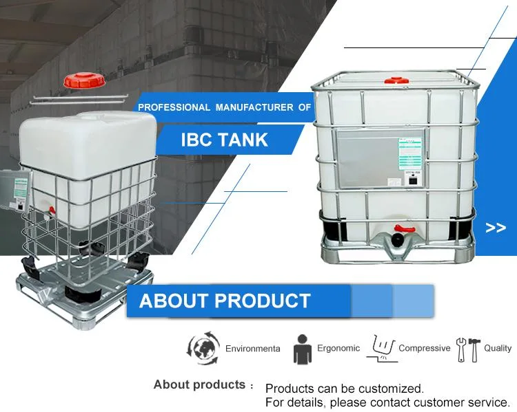 1000L Plastic White Empty IBC Tank for Liquid Storage