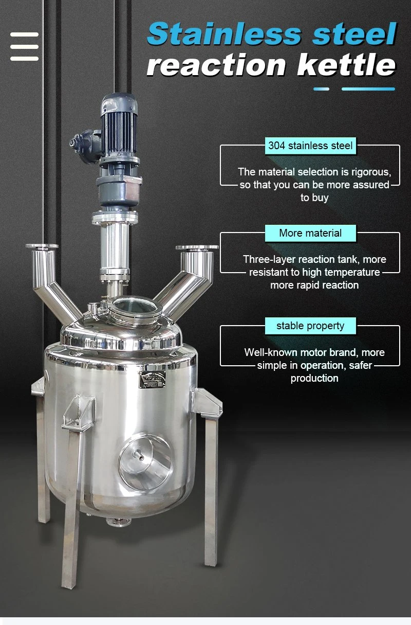100L Stainless Steel Chemical Reactor for Distilling Glycerin