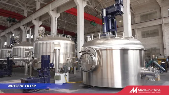 CE Approved Stainless Steel Agitated Nutsche Filter Manufacturer for Chemical Industry